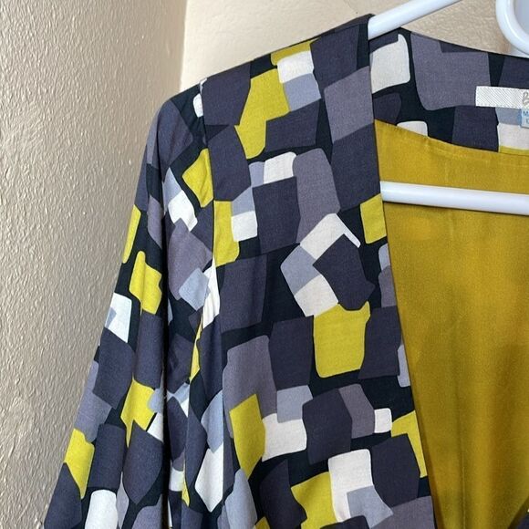 BODEN Women's Geometric Dot Wrap Viscose Silk Dress Size US 4R - Picture 4 of 15
